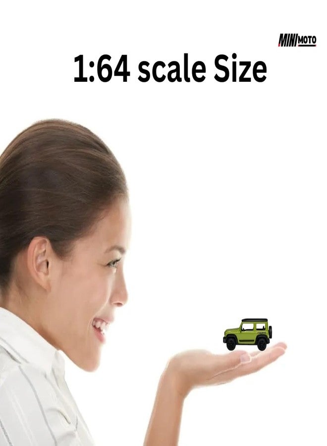 MINIMOTO MINI Jimny Die Cast Alloy Metal Model Car 1:64 Scale Size Toy Race Car Toy Vehicles Motor Vehicles Birthday/Return Gift for Kids Child 3+ Years Small Thar G-Wagan Jeep (Sky Blue) - Image 4